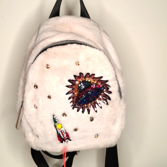 Hannah Banana Plush Glittery Backpack - Picture 1 of 5